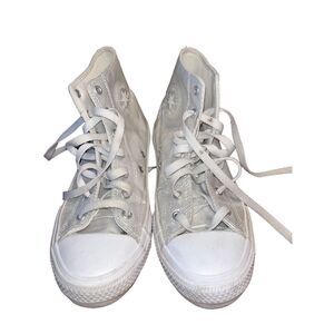Converse Chuck Taylor All Star High Top Sneakers W 5 Silver
